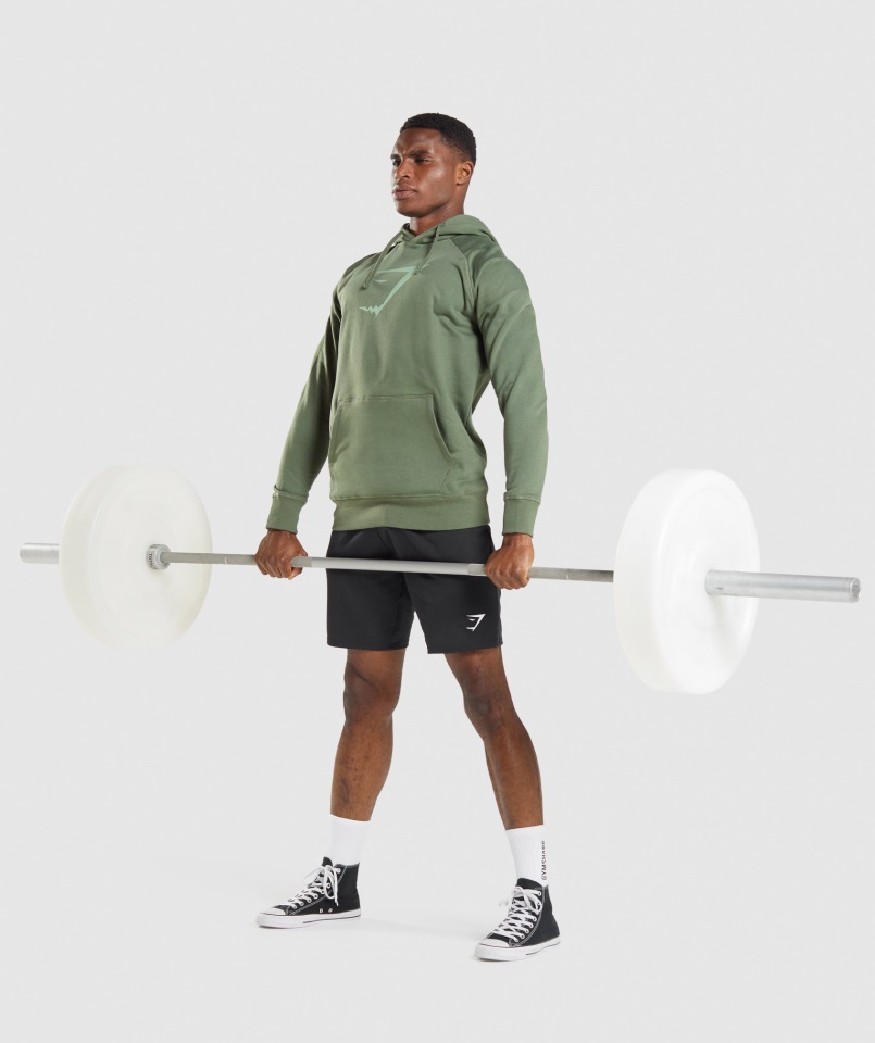 Sudadera Con Relleno De Cabeza De Tiburón Verde Gymshark