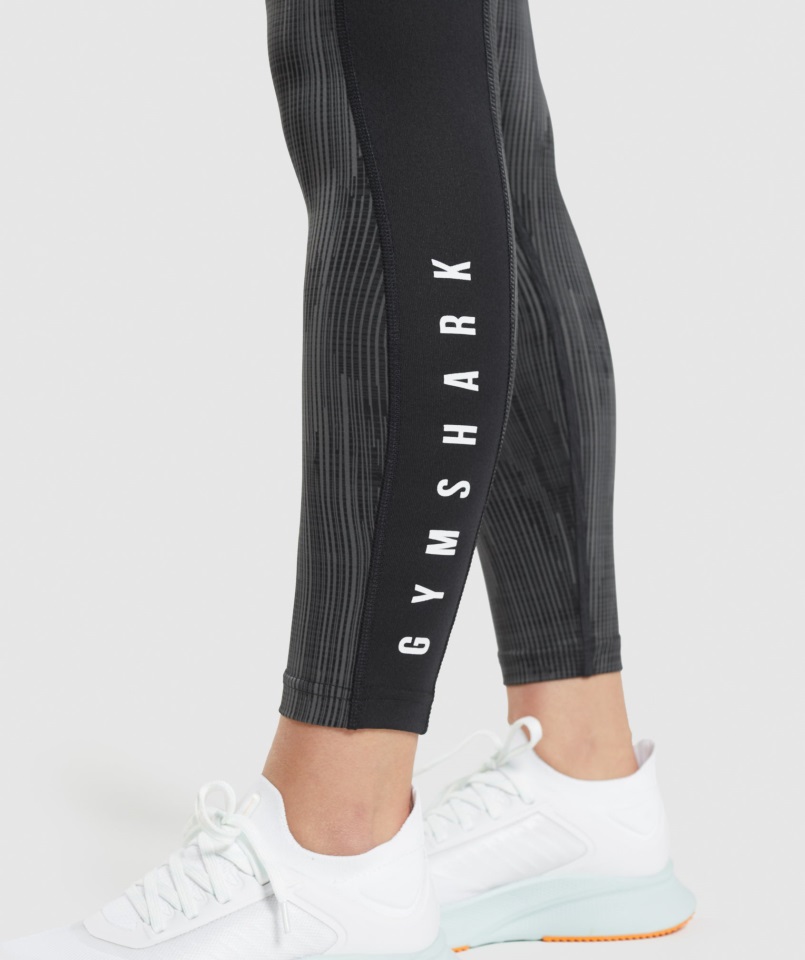 Leggins Sport Estampado Gymshark Negro