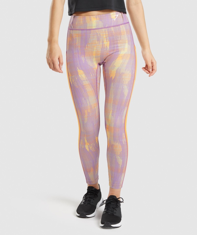 Leggins Sport Estampado Naranja Gymshark