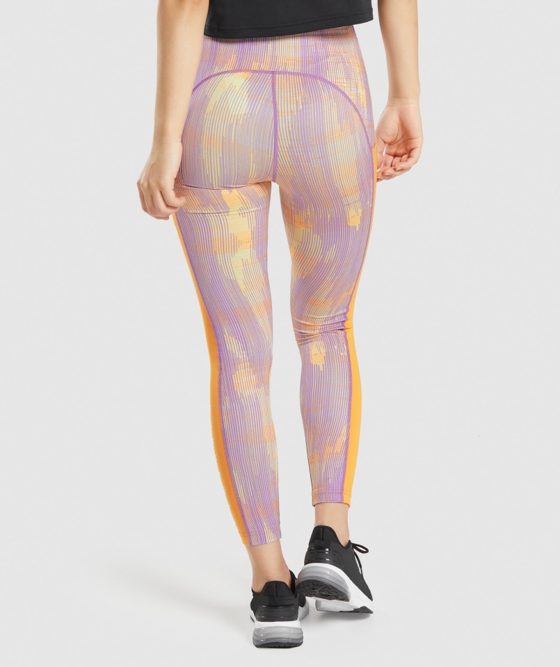 Leggins Sport Estampado Naranja Gymshark