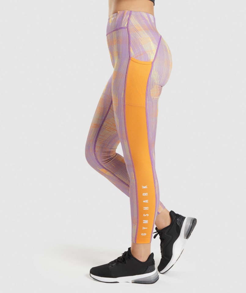 Leggins Sport Estampado Naranja Gymshark