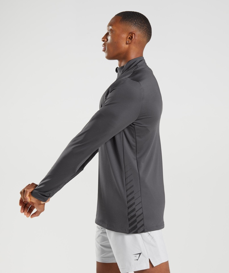 Sport Stripe 1-4 Zip Gris ónix Gymshark