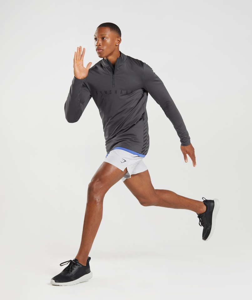 Sport Stripe 1-4 Zip Gris ónix Gymshark