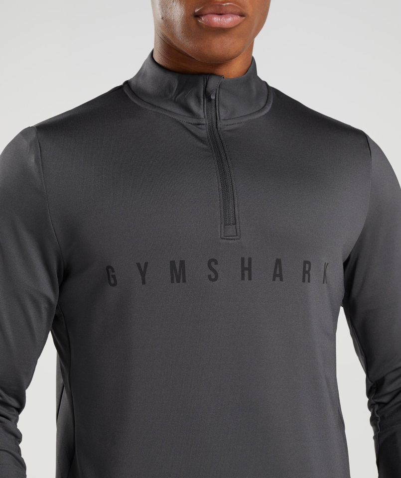 Sport Stripe 1-4 Zip Gris ónix Gymshark