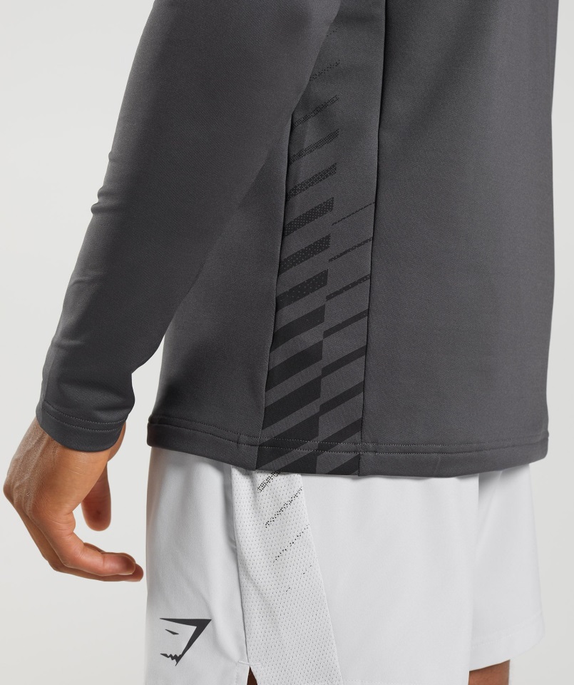 Sport Stripe 1-4 Zip Gris ónix Gymshark