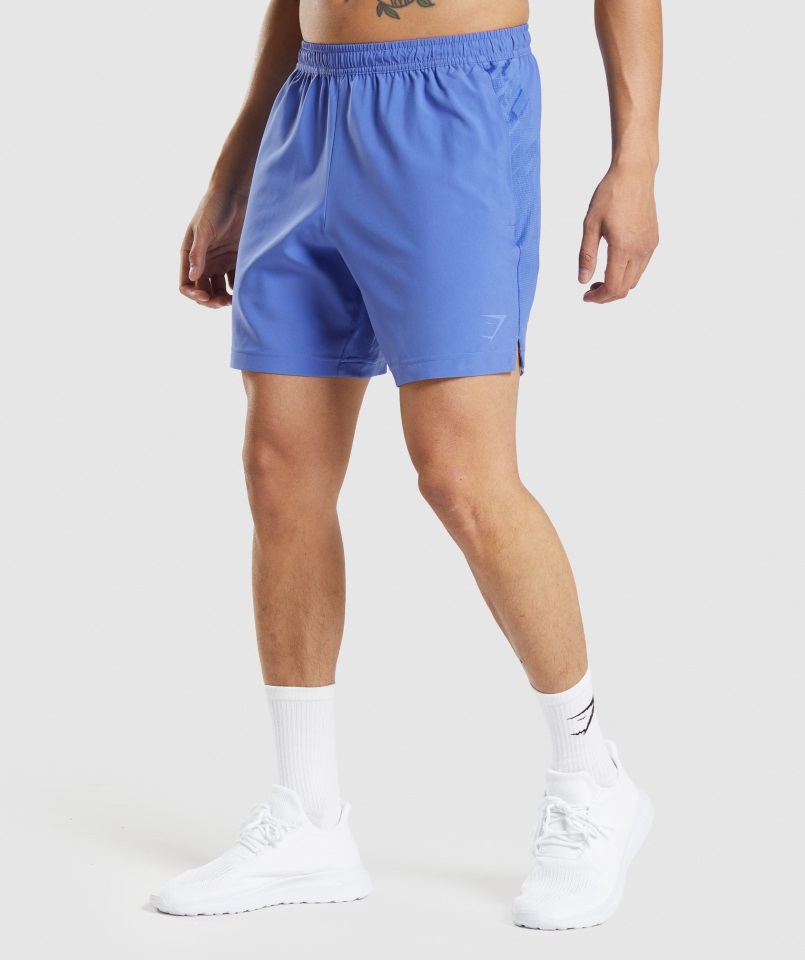 Sport Stripe 7" Shorts Court Blue Gymshark