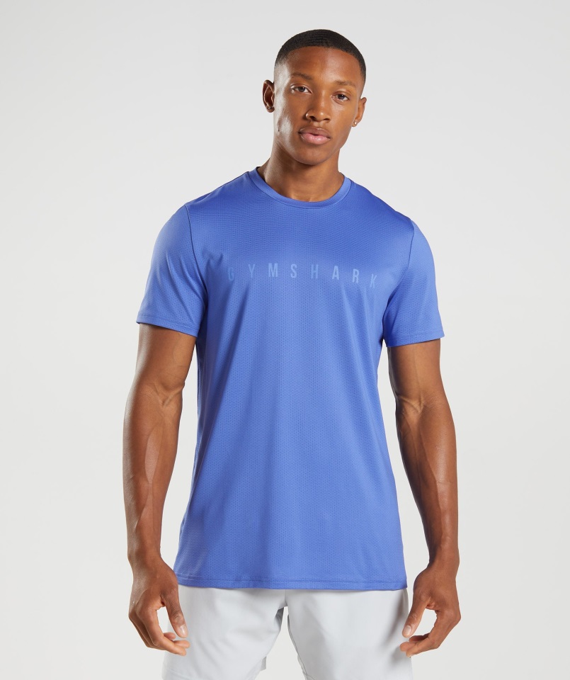 Camiseta Sport Raya Corte Azul Gymshark