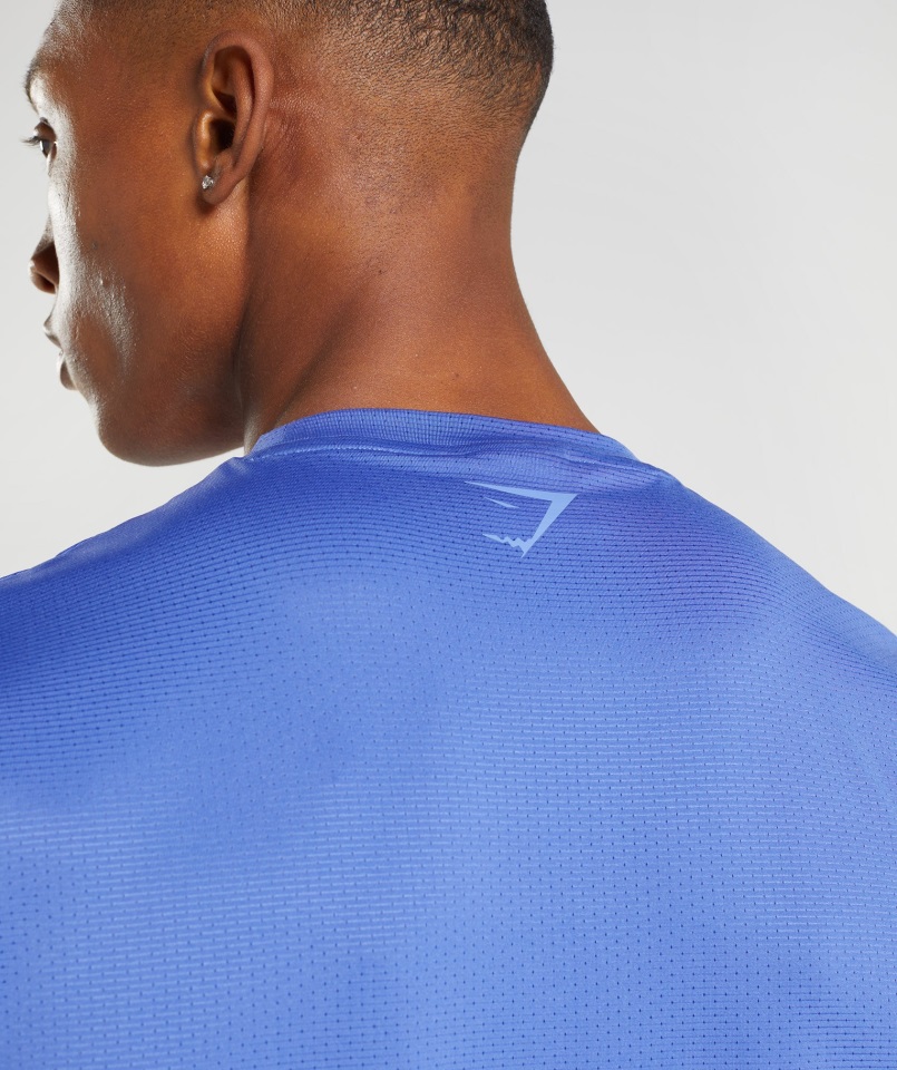 Camiseta Sport Raya Corte Azul Gymshark