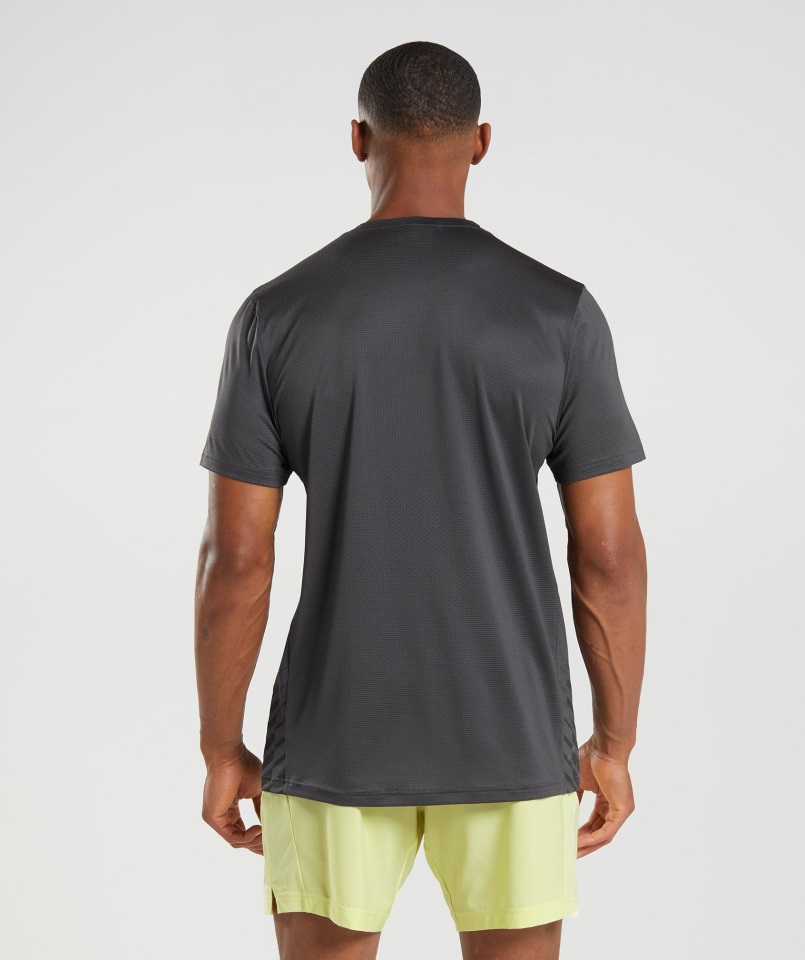 Camiseta Sport Stripe Gris ónix Gymshark