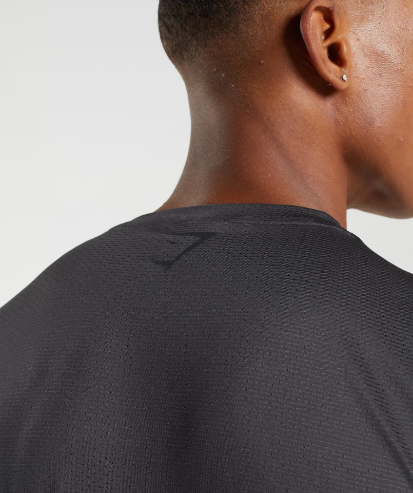 Camiseta Sport Stripe Gris ónix Gymshark