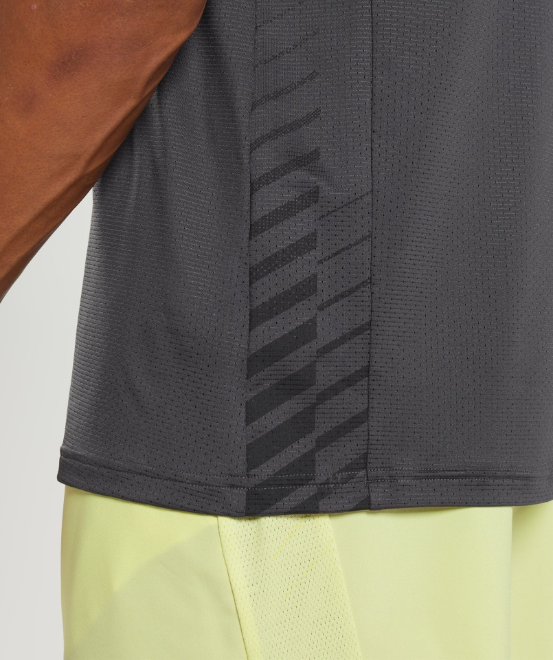 Camiseta Sport Stripe Gris ónix Gymshark