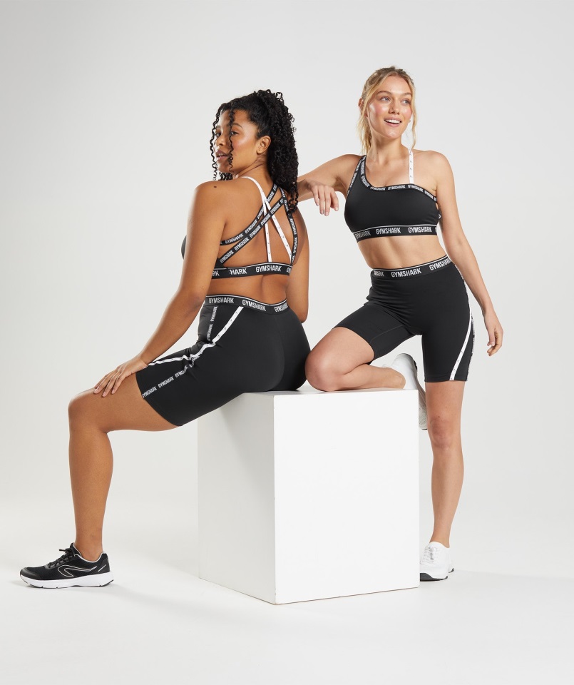 Sujetador Deportivo Strike Gymshark Blanco Y Negro