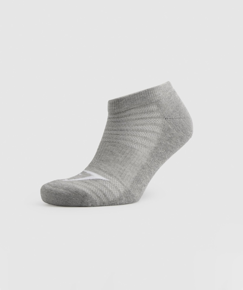 Calcetines Trainer 3pk Blanco-gris Claro Jaspeado-negro Gymshark