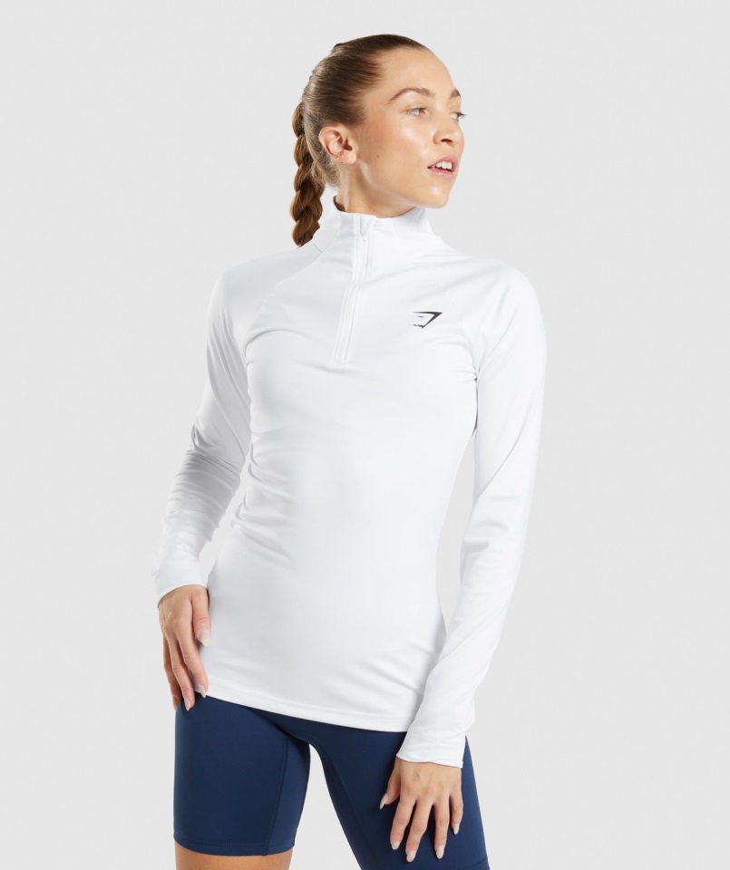 Entrenamiento 1-4 Zip Blanco Gymshark