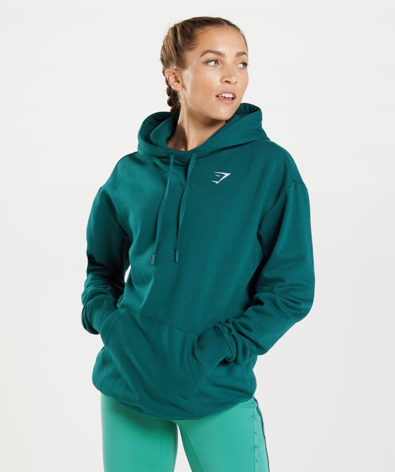 Sudadera Con Capucha De Entrenamiento De Invierno Verde Azulado Gymshark