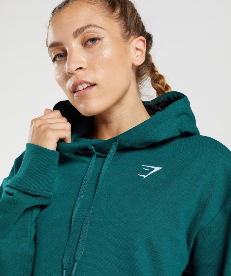 Sudadera Con Capucha De Entrenamiento De Invierno Verde Azulado Gymshark
