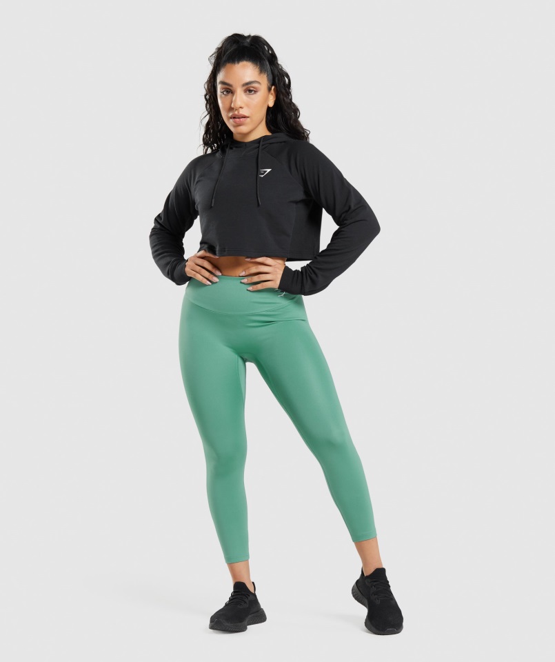 Sudadera Corta De Entrenamiento Gymshark Negra