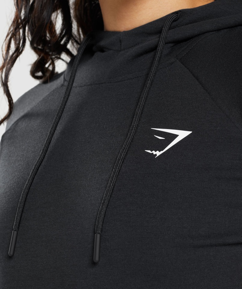 Sudadera Corta De Entrenamiento Gymshark Negra