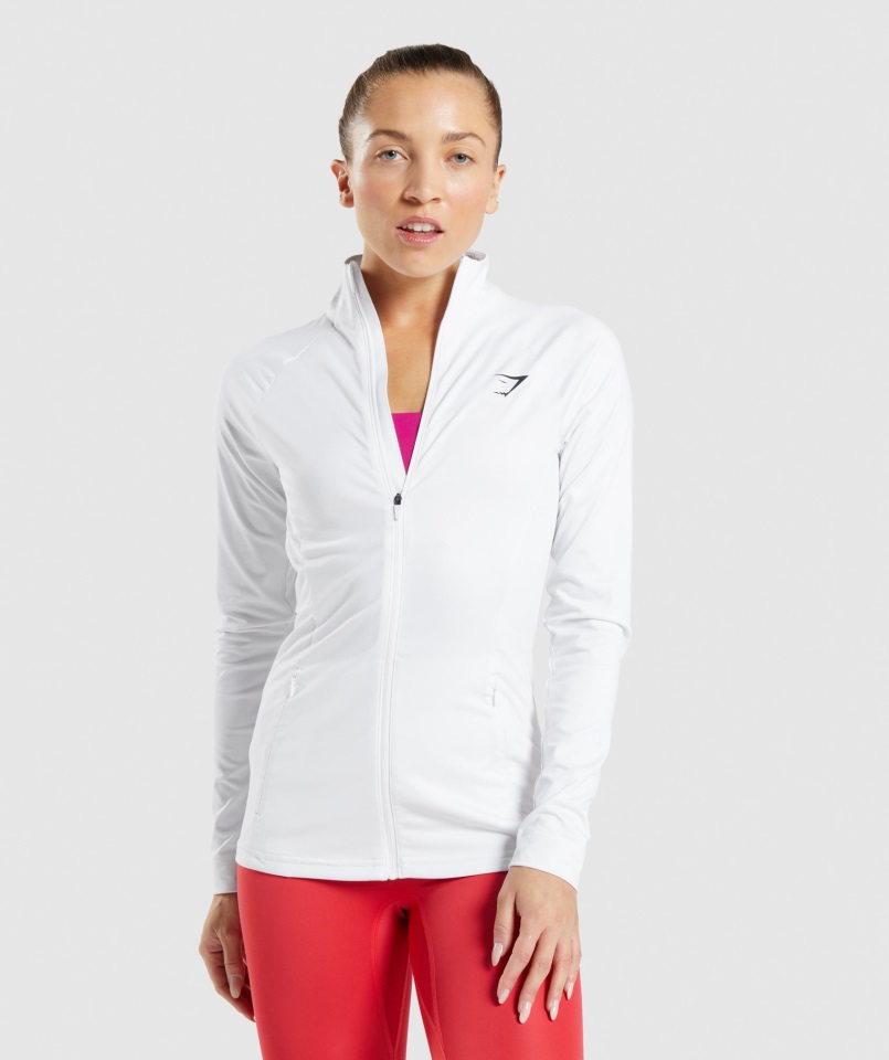 Chaqueta De Entrenamiento Blanca Gymshark