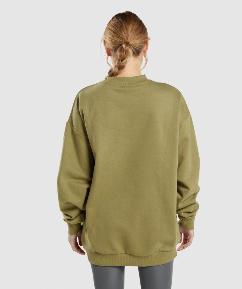 Sudadera Entrenamiento Oversize Griffin Verde Gymshark