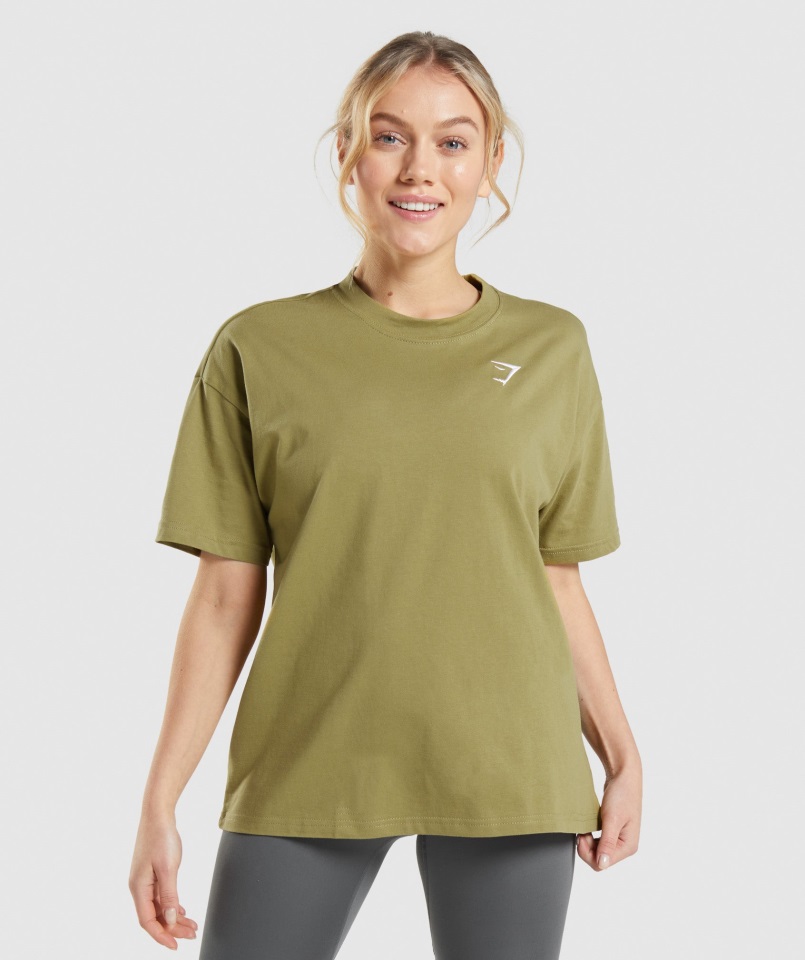 Camiseta De Entrenamiento Oversize Griffin Verde Gymshark