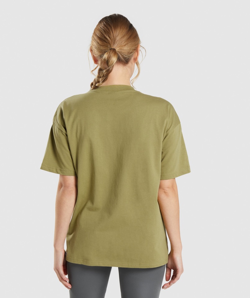 Camiseta De Entrenamiento Oversize Griffin Verde Gymshark