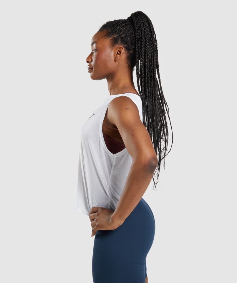 Camiseta De Entrenamiento Sobredimensionada Blanca Gymshark