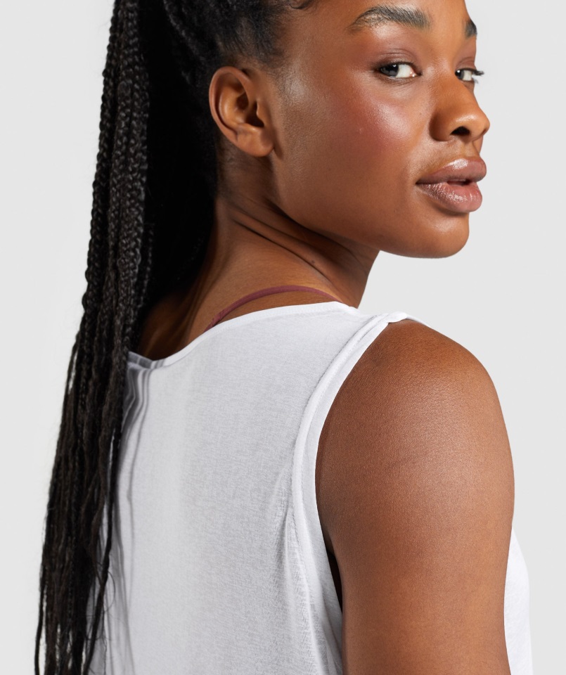 Camiseta De Entrenamiento Sobredimensionada Blanca Gymshark