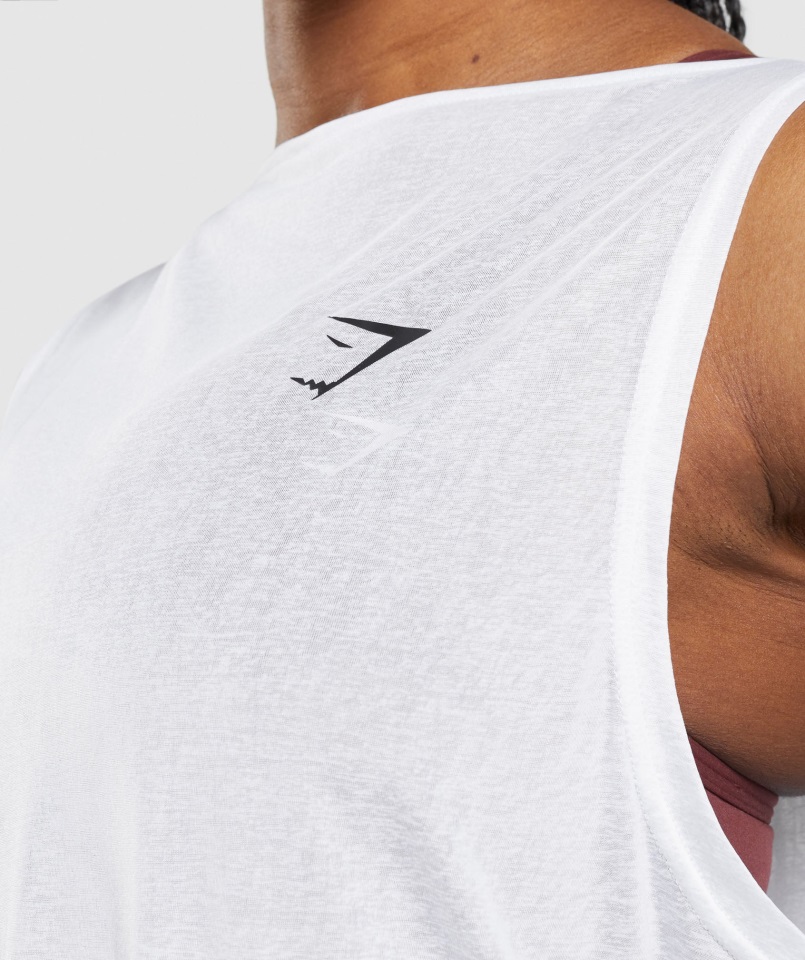 Camiseta De Entrenamiento Sobredimensionada Blanca Gymshark