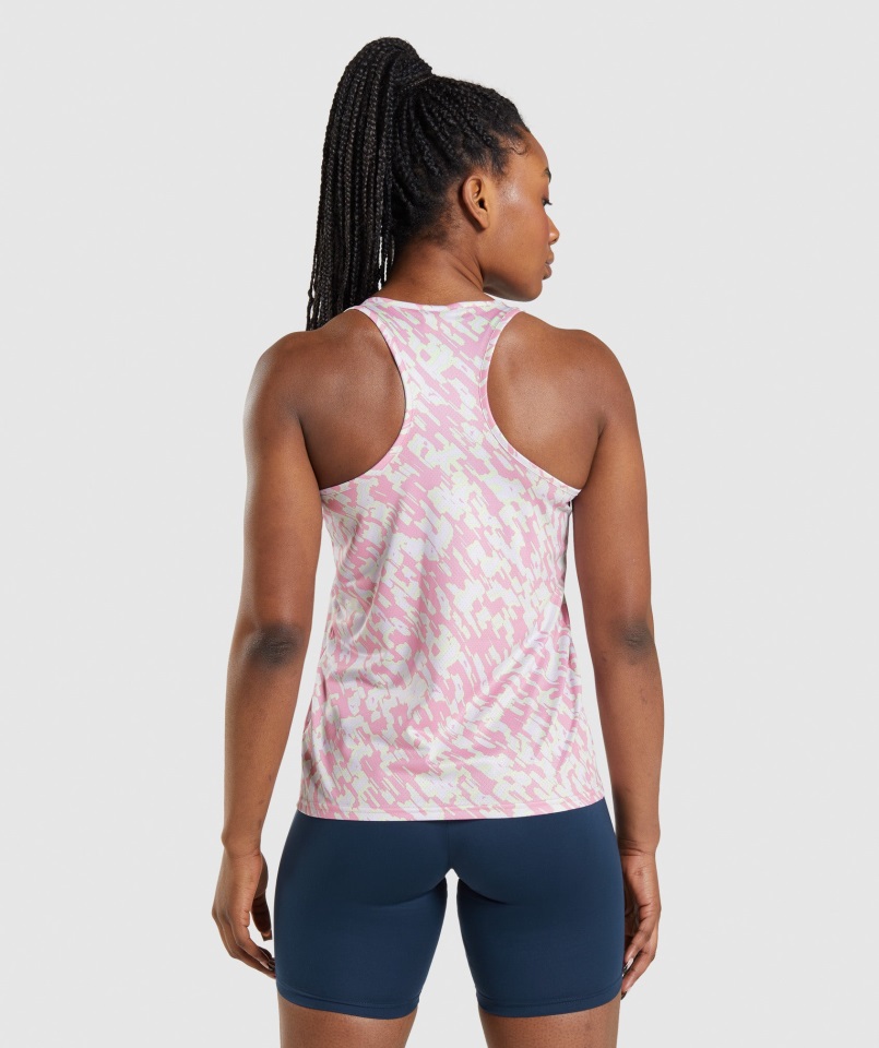 Camiseta De Entrenamiento Con Estampado Rosa Gymshark