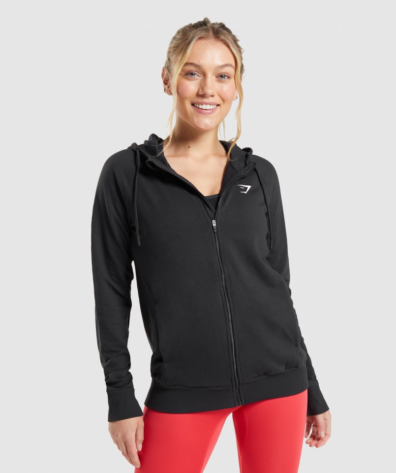 Sudadera Con Cremallera De Entrenamiento Gymshark Negro