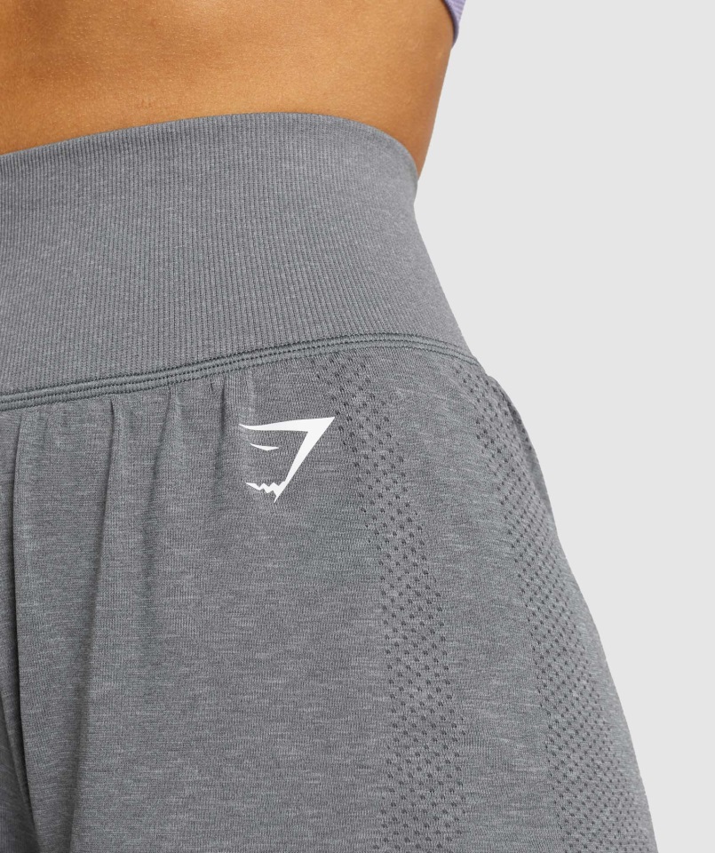 Pantalón Corto 2 En 1 Vital Seamless 2.0 Gris Humo Jaspeado Gymshark