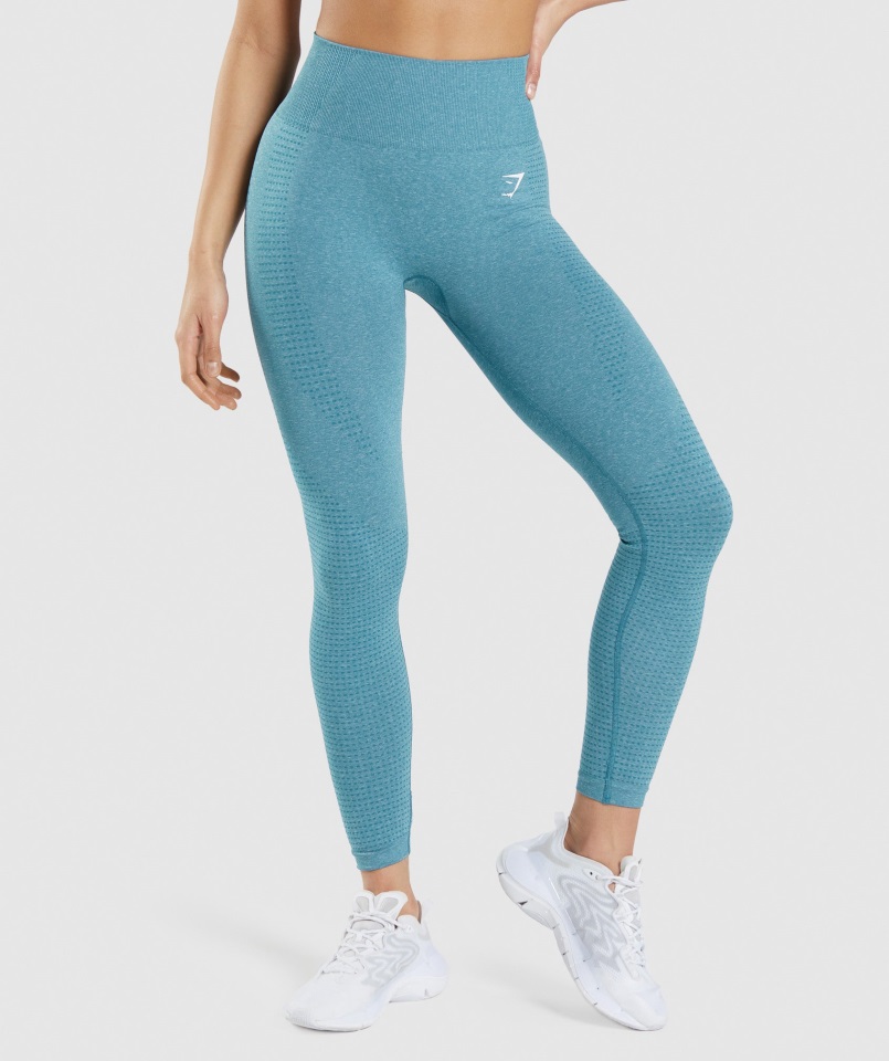 Legging Vital Seamless 2.0 Tahoe Verde Azulado Jaspeado Gymshark