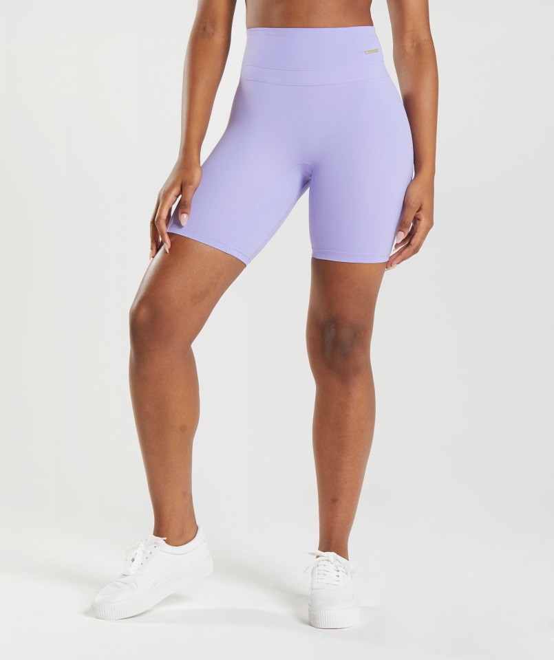 Pantalones Cortos De Ciclismo Whitney Flores Silvestres Púrpura Gymshark