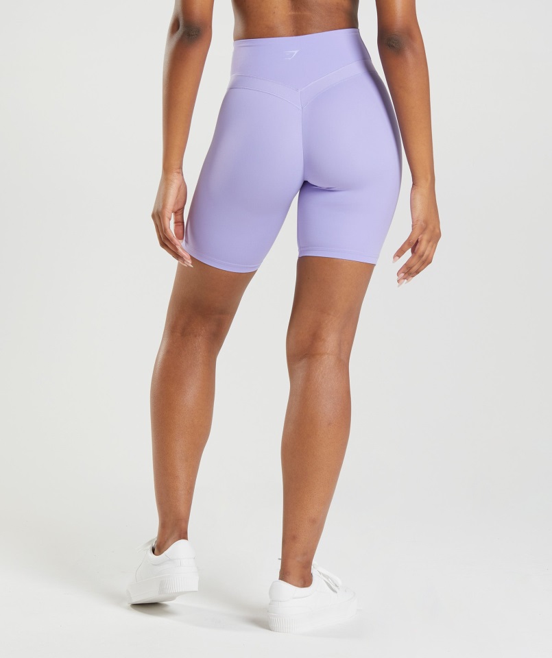 Pantalones Cortos De Ciclismo Whitney Flores Silvestres Púrpura Gymshark