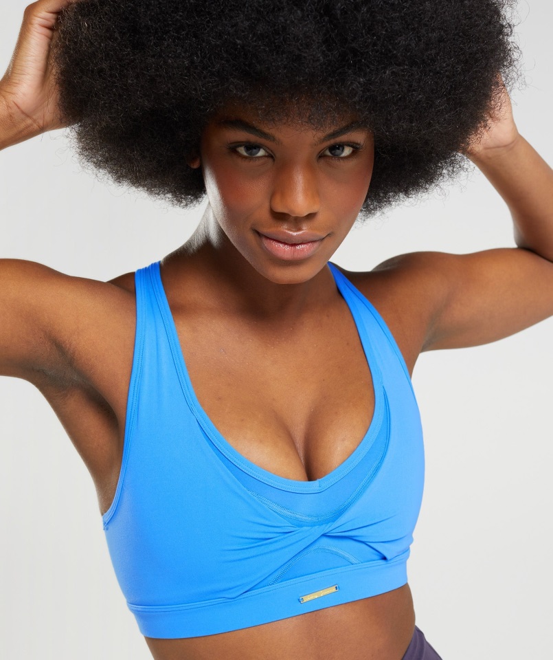 Sujetador Deportivo De Malla Whitney Optimist Blue Gymshark